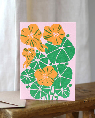 Nasturtiums card by Pirrip Press