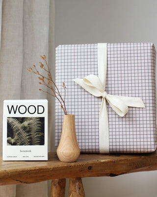 Land Tales Homework candle and wood vase gift set