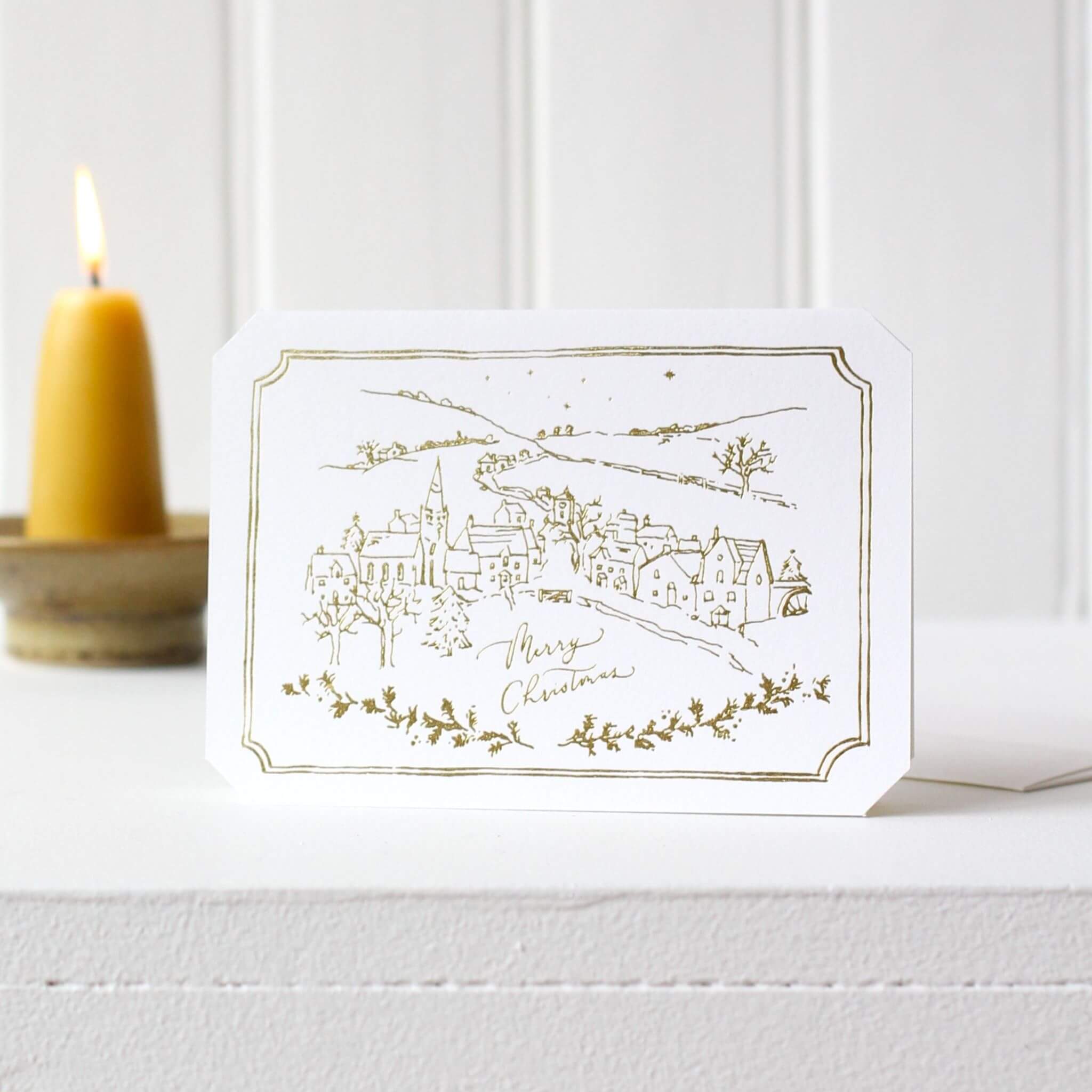 Christmas Village Luxury Card by Annie Brougham