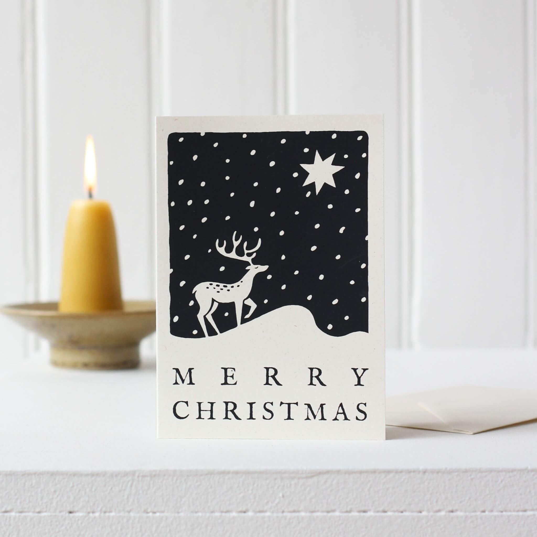 Reindeer Christmas Card by Ariana Martin