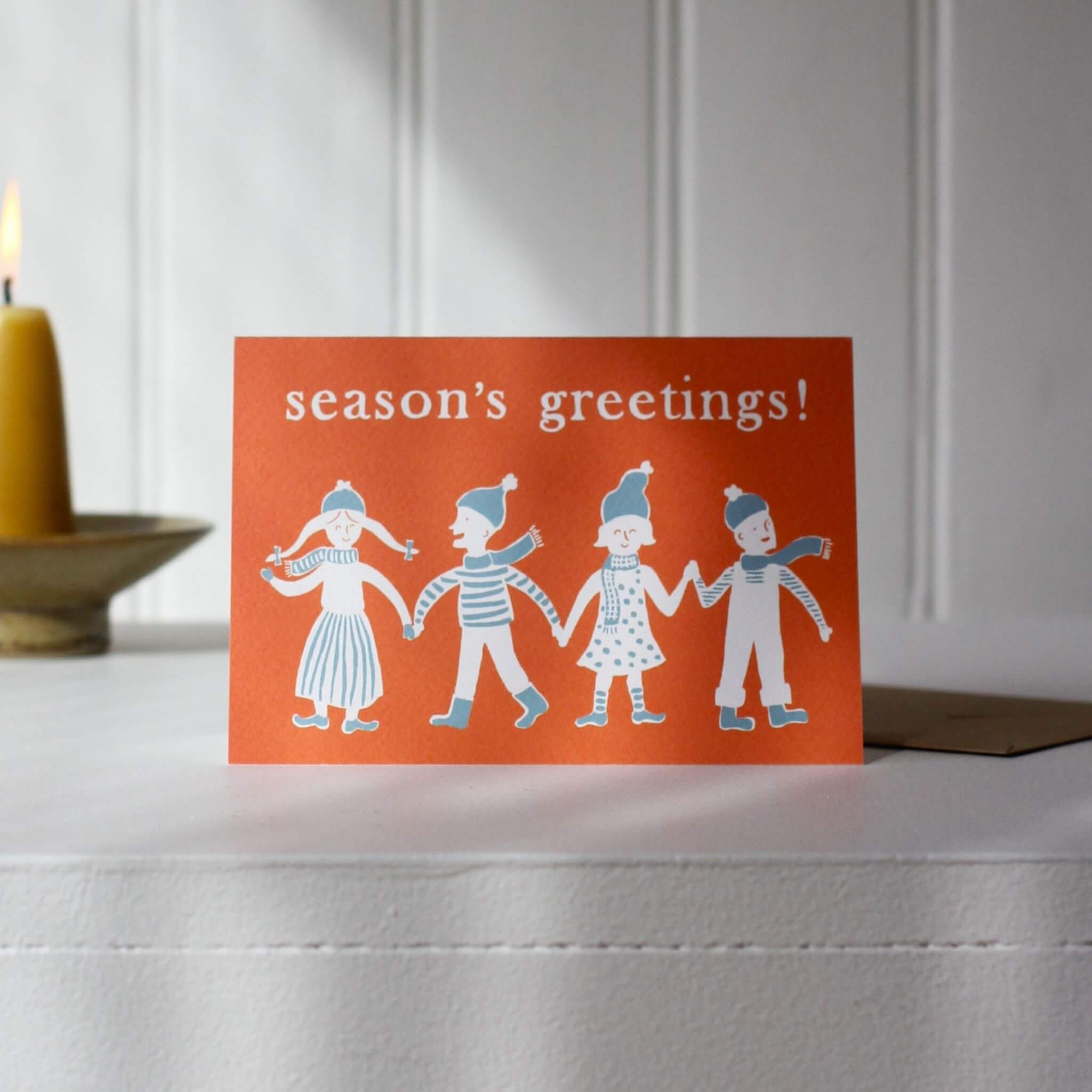 Winter Kids Christmas Card by Ariana Martin