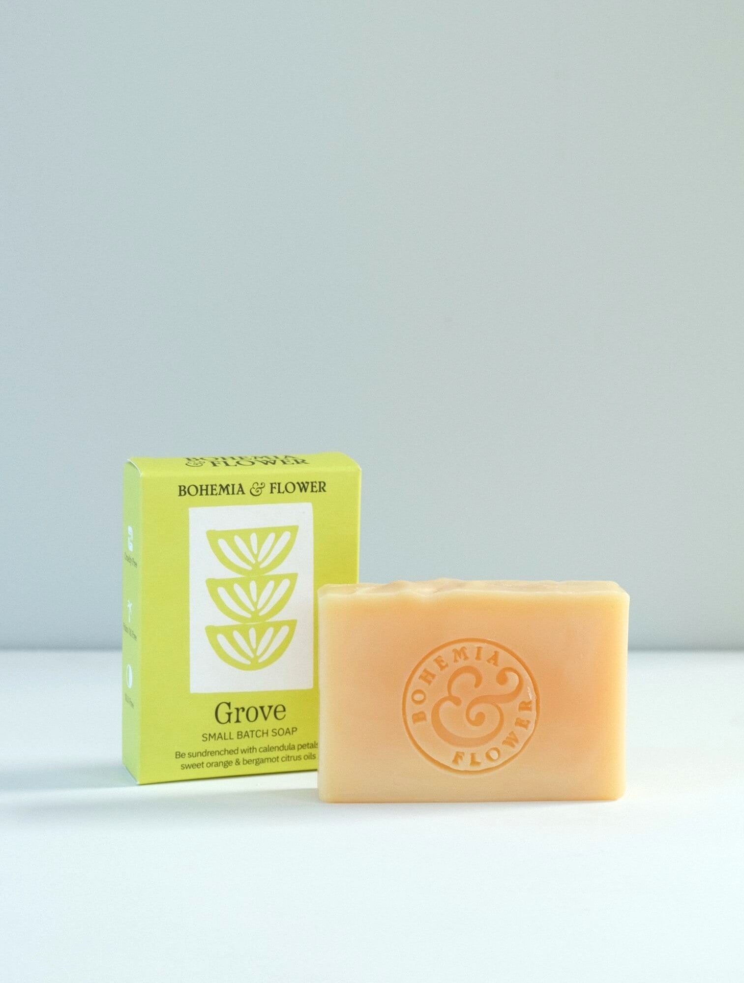 Zesty botanical soap bar with citrus and calendula