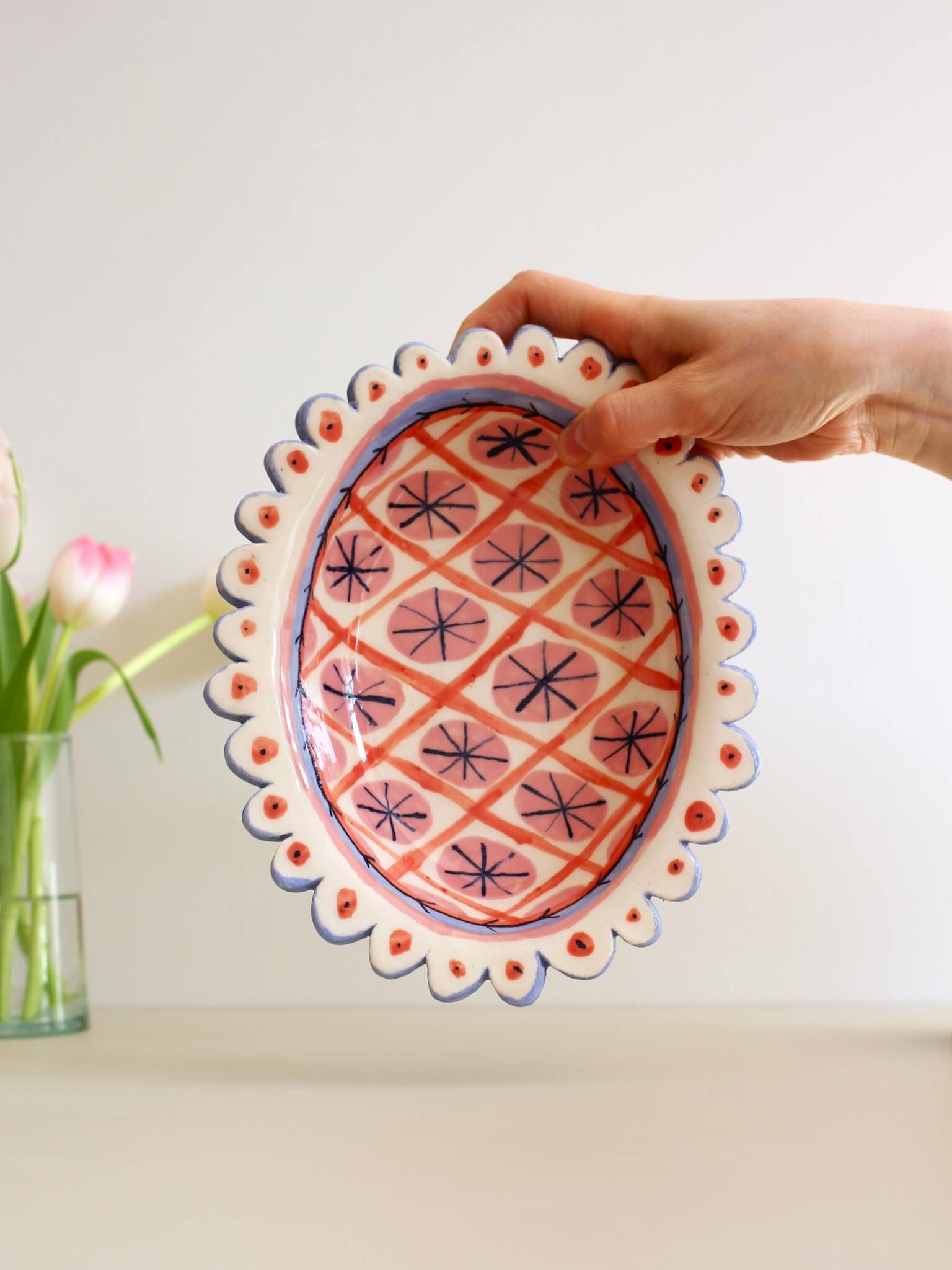 Serving dish handmade by Celia Wood
