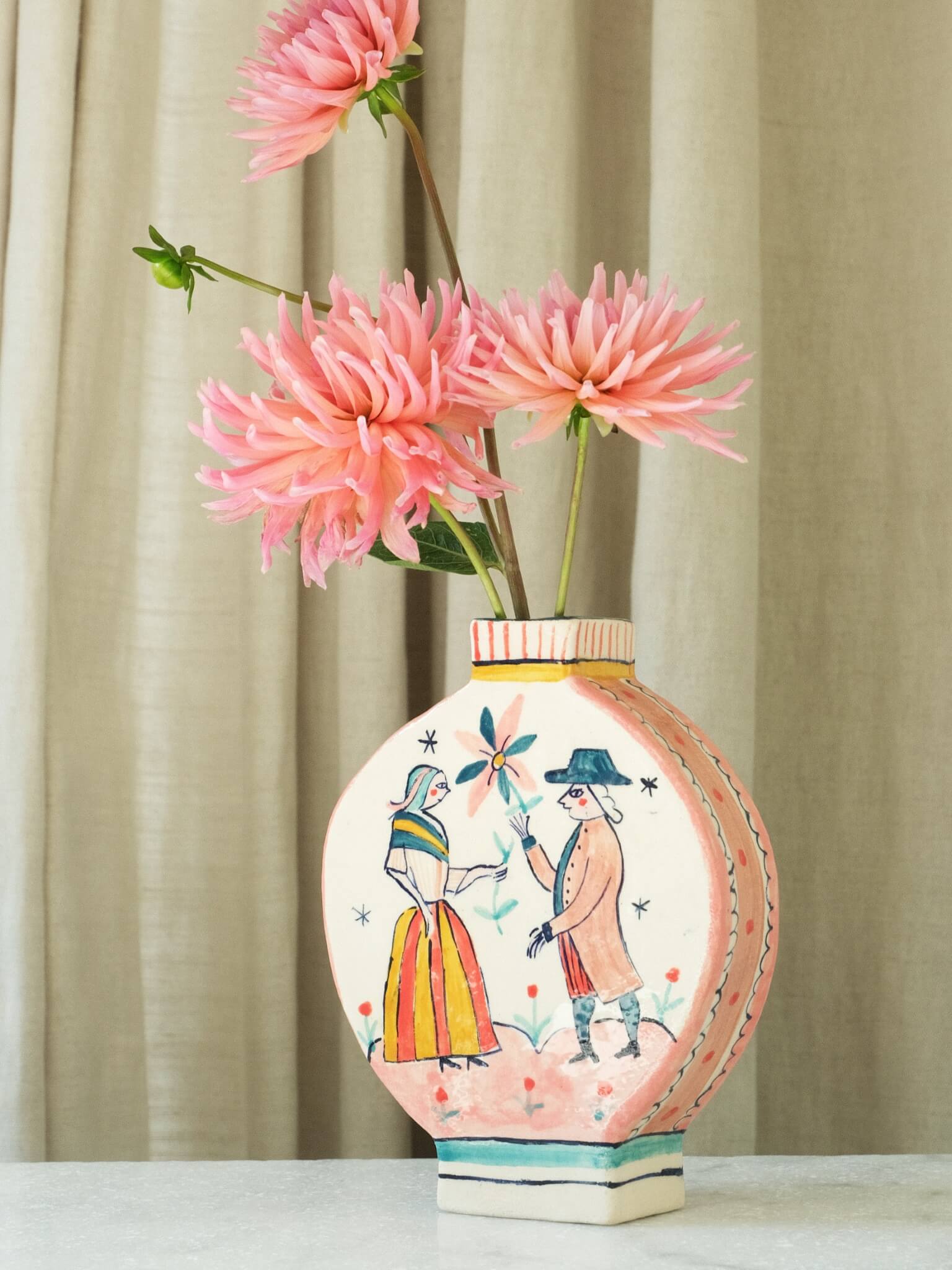 "Courtship" Vase handmade by Celia Wood