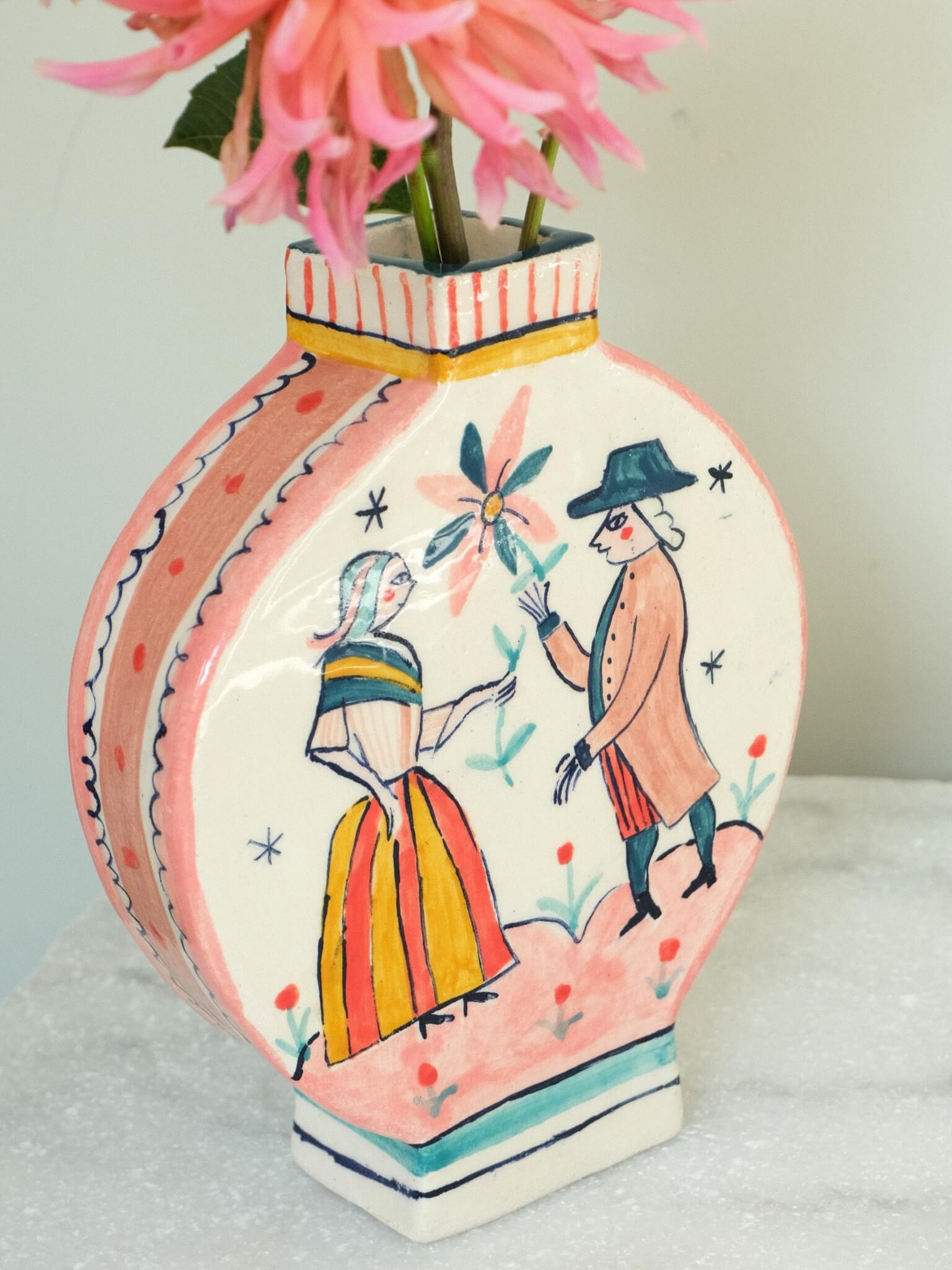 "Courtship" Vase handmade by Celia Wood
