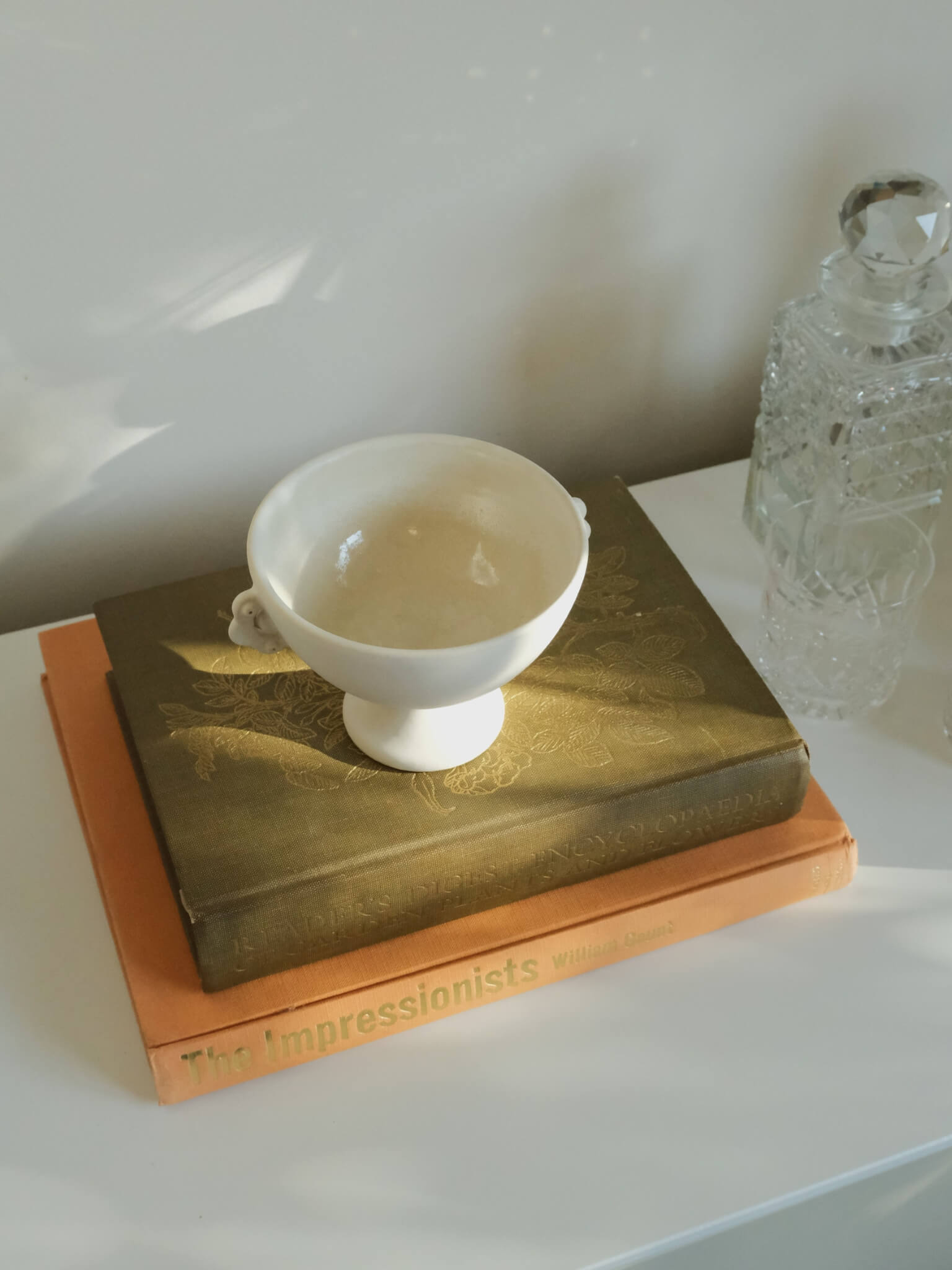 White and Crackle Bowl by Charlotte McLeish