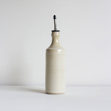 Ceramic oil bottle by Clare Spindler - Oatmeal