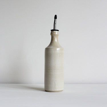 Ceramic oil bottle by Clare Spindler - Oatmeal