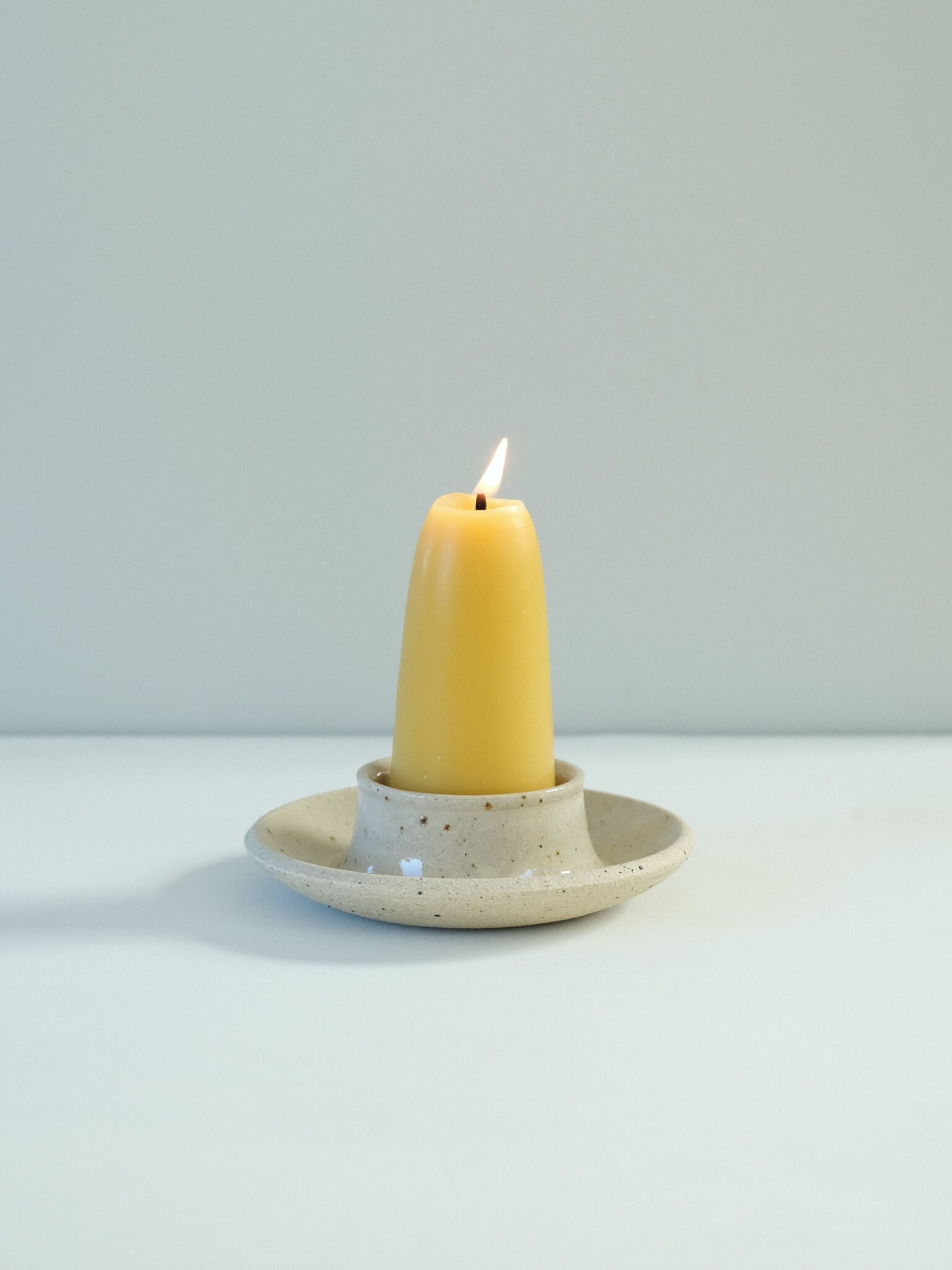 Ceramic "stumpie" candle holder made by Eleanor Torbati