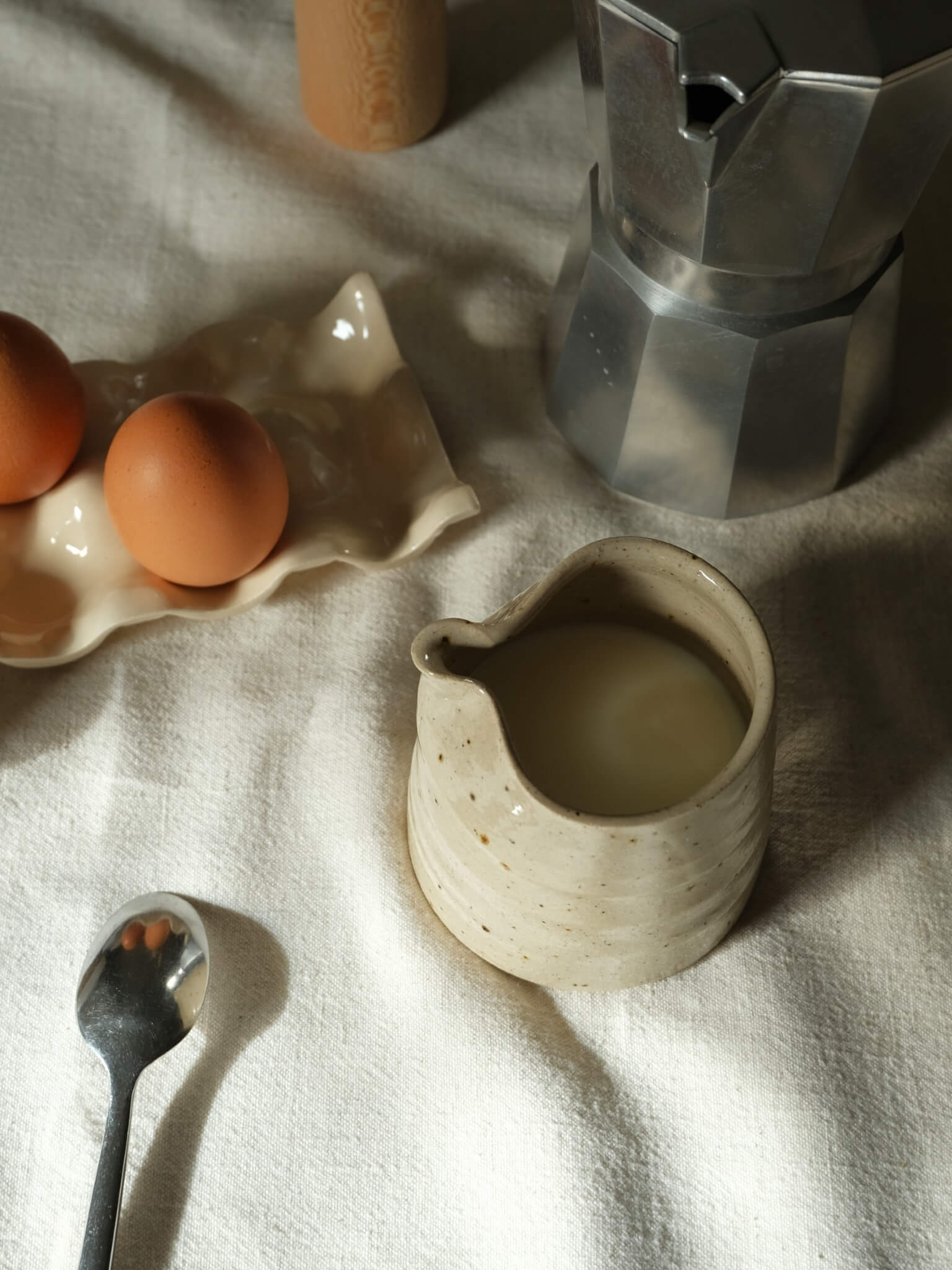 Speckled Ceramic Milk Jug made by Eleanor Torbati