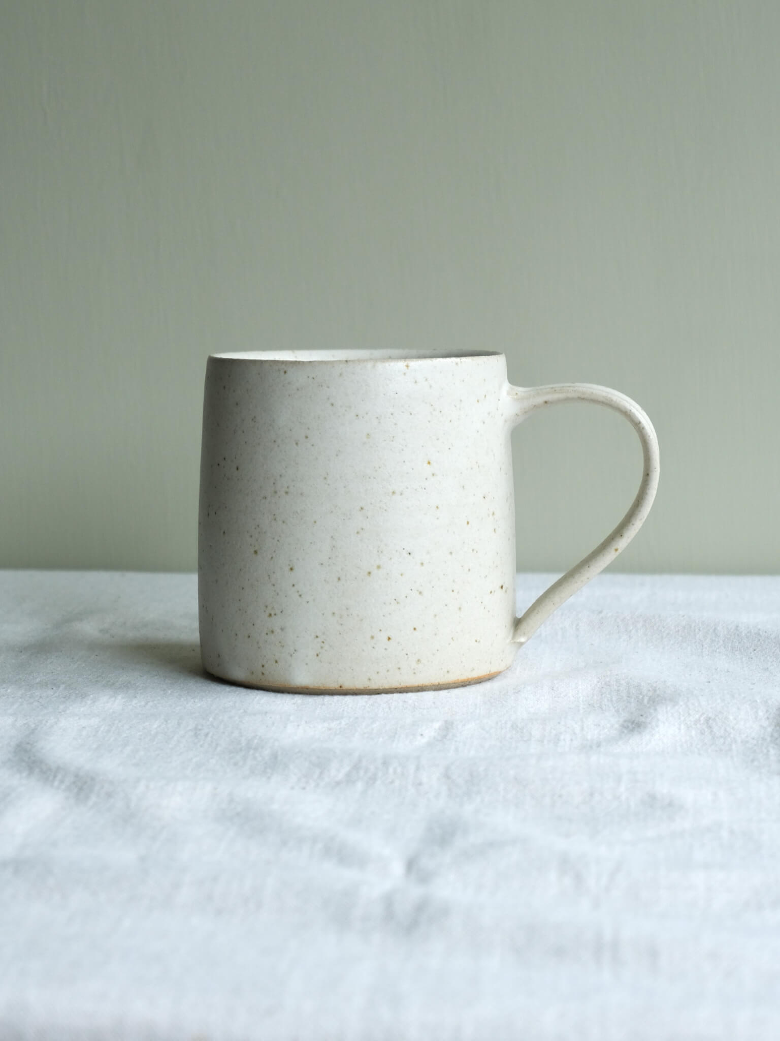 Large stoneware mug made by Florence Ceramics