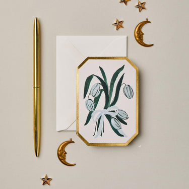 Tulips Gold Foil Mini Card