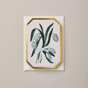 Tulips Gold Foil Mini Card