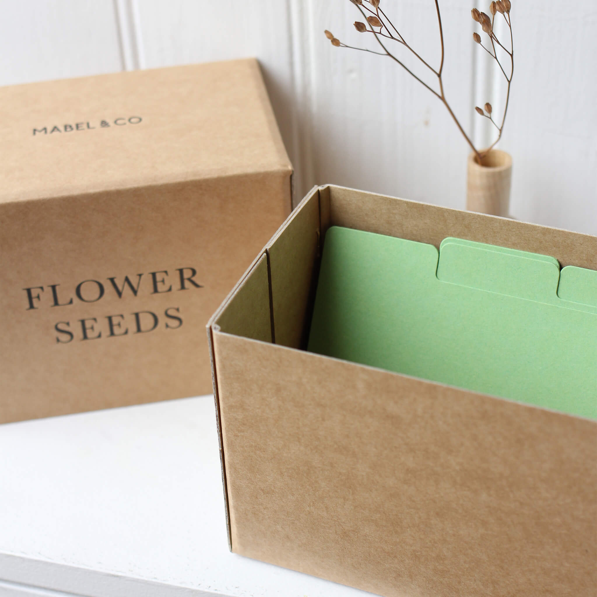 MABEL AND CO Letterpress Printed Seed Box - Flowers