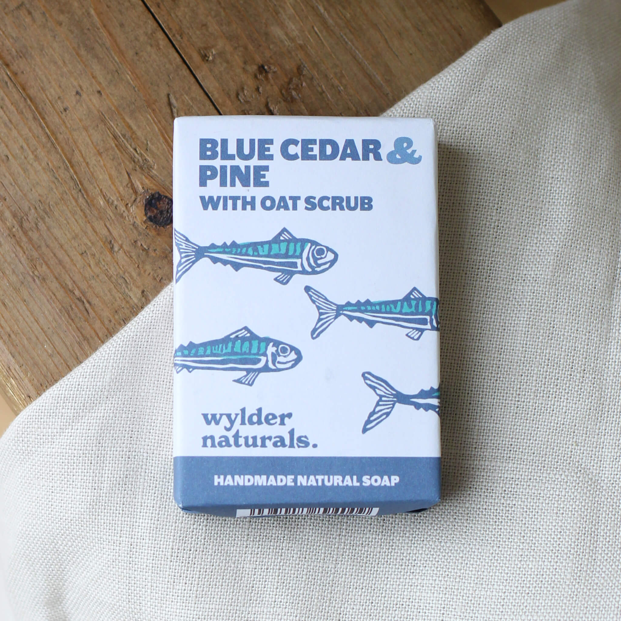 WYLDER NATURALS Handmade Soap - Blue Cedar and Pine with Oat Scrub