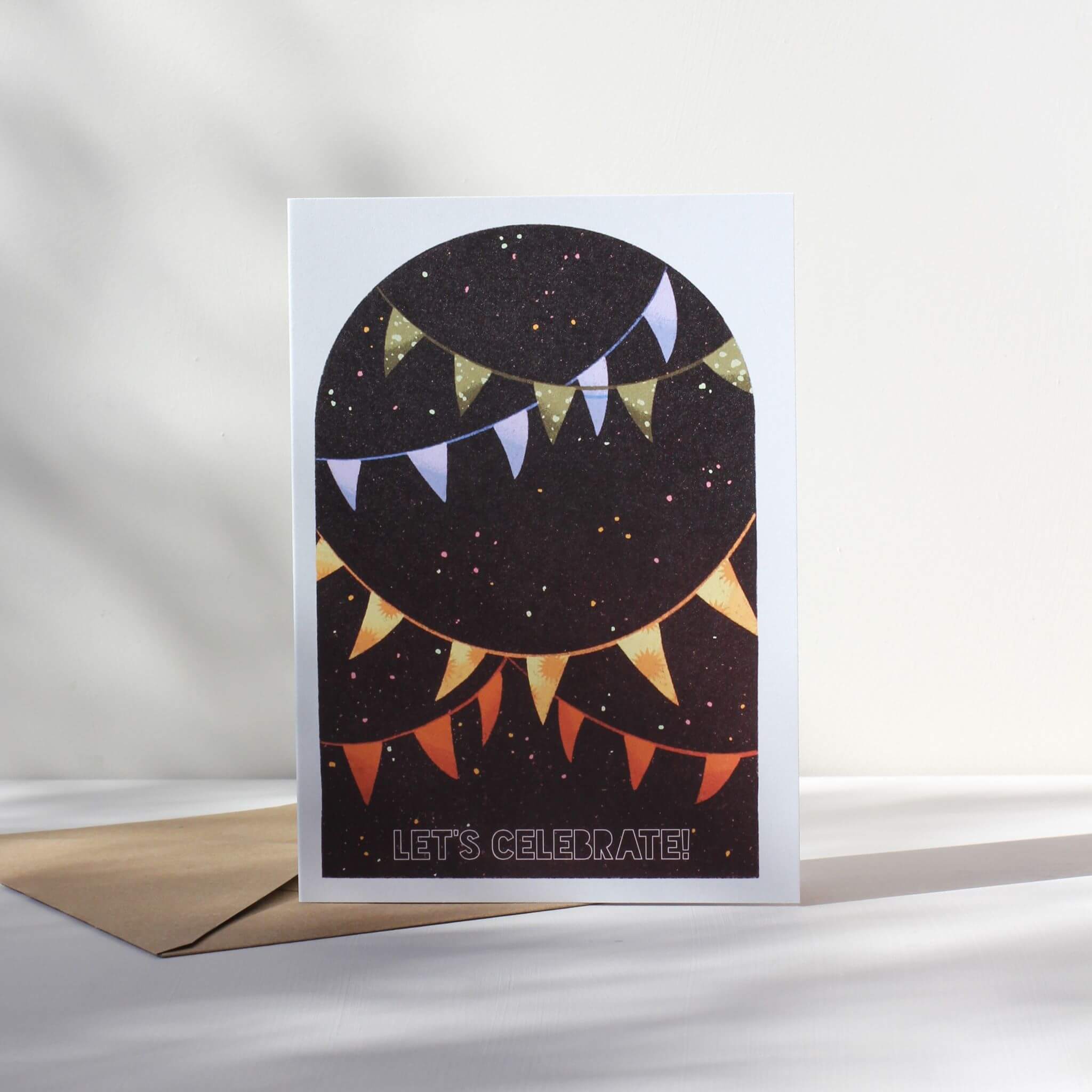 "Let's Celebrate" Banners Greetings Card