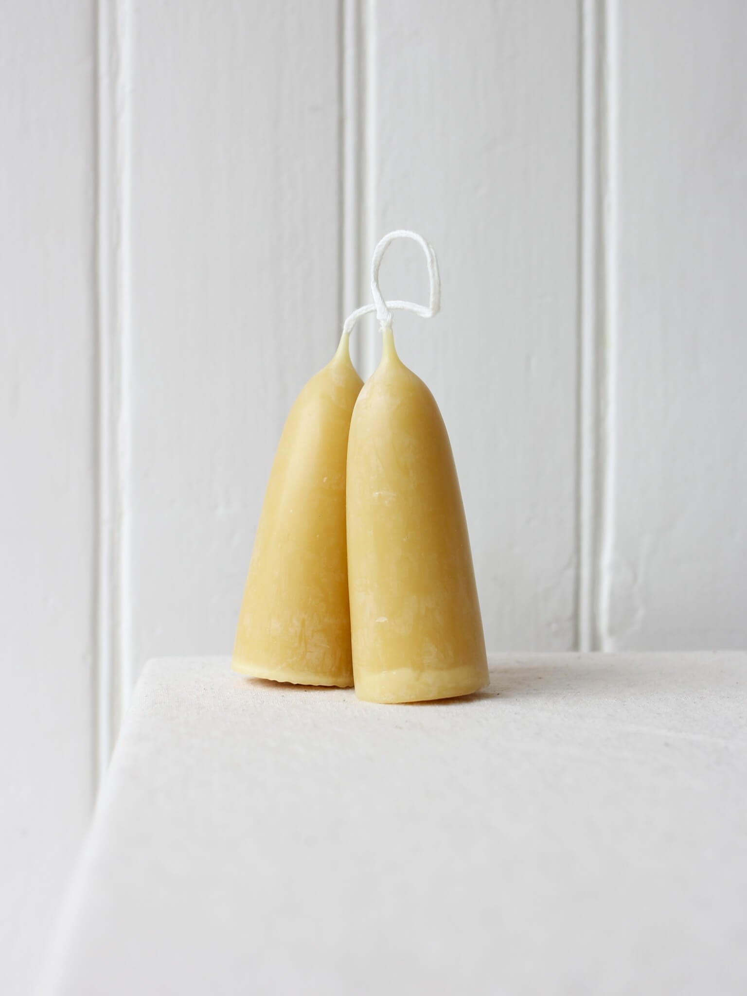 Stumpie Candles made from British Beeswax (Pair)