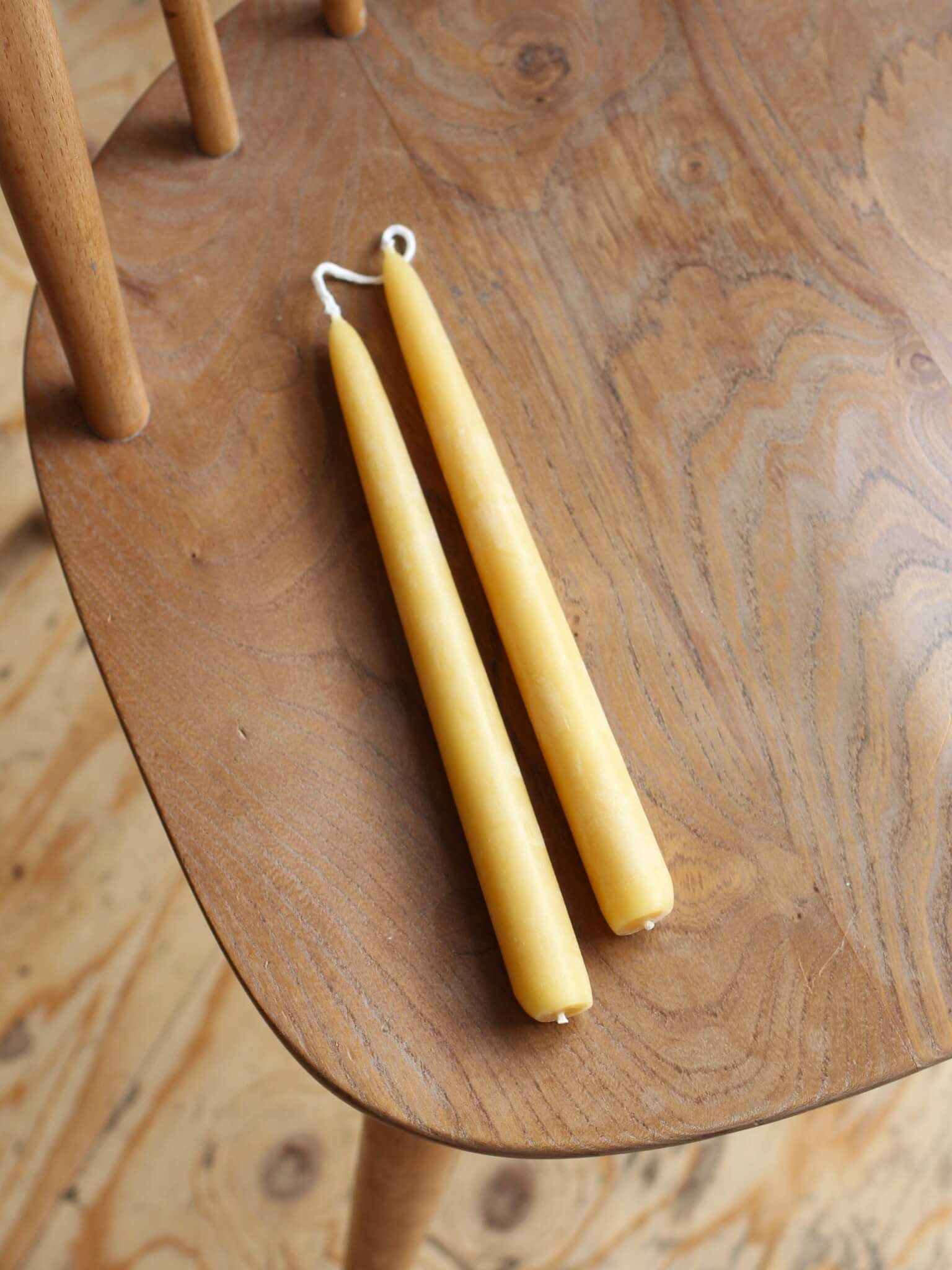 Dinner Candles made from British Beeswax (Pair)