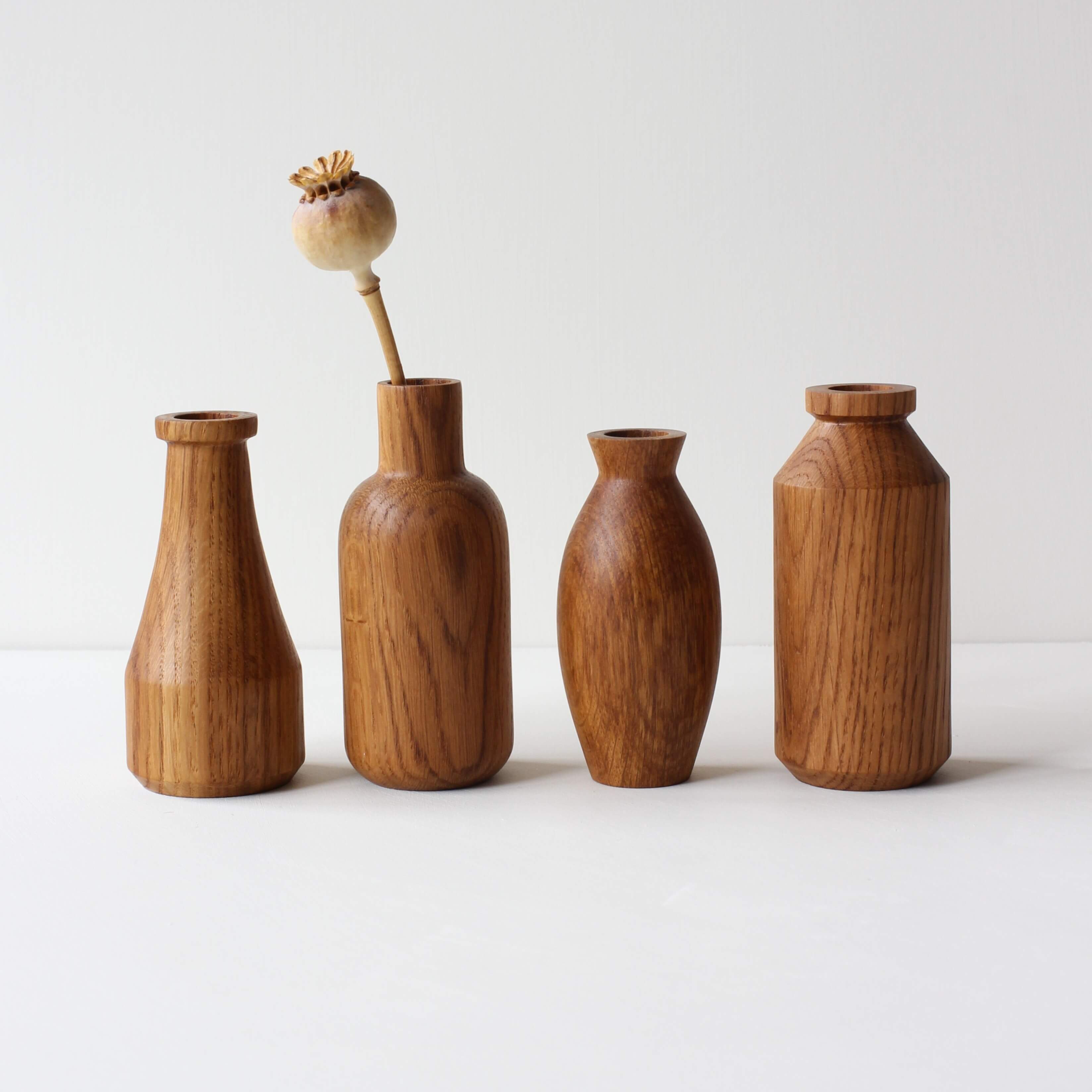 SELWYN HOUSE Brown Oak Mini Vase