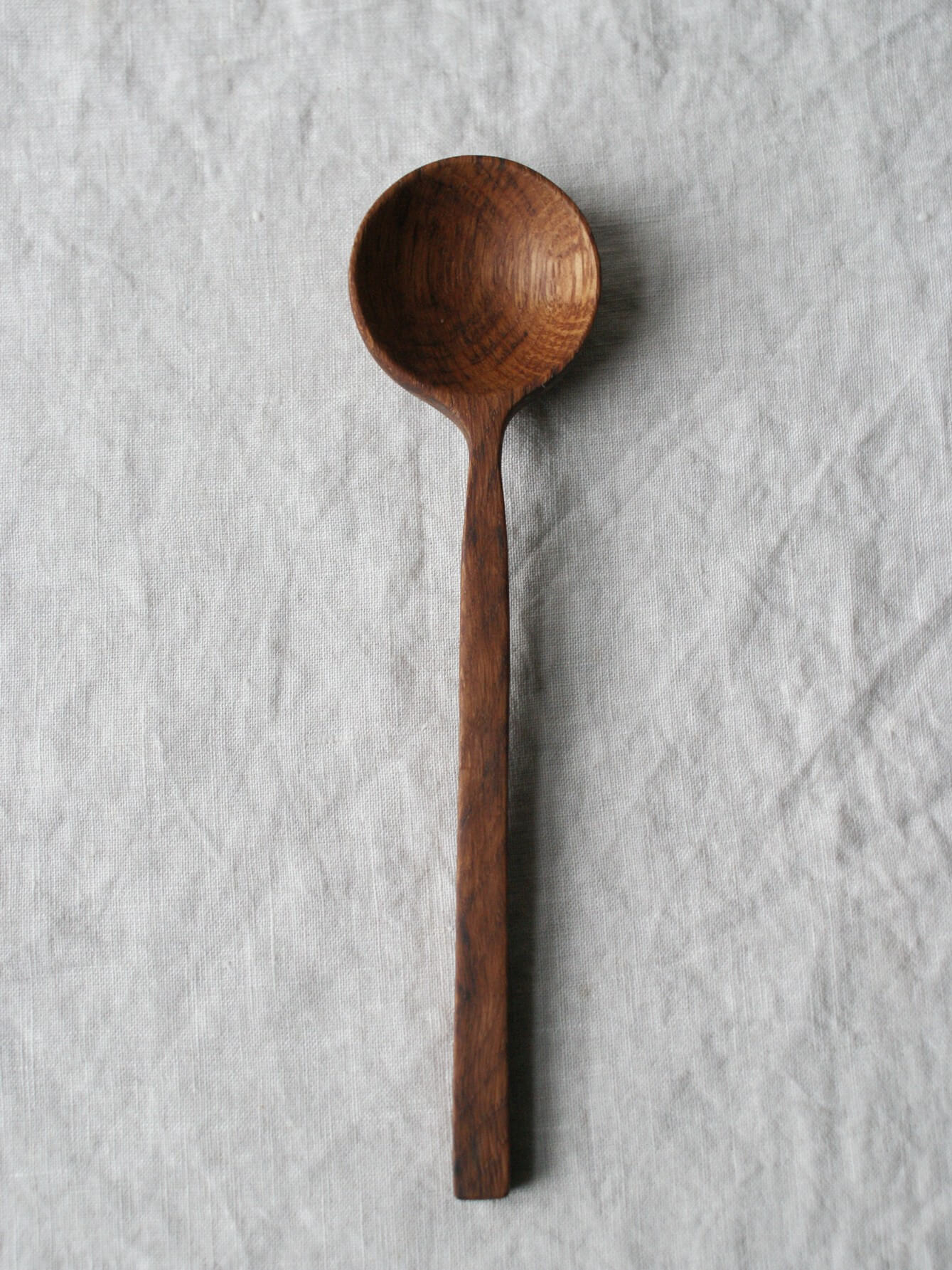 Long Brown Oak Spoon made by Selwyn House