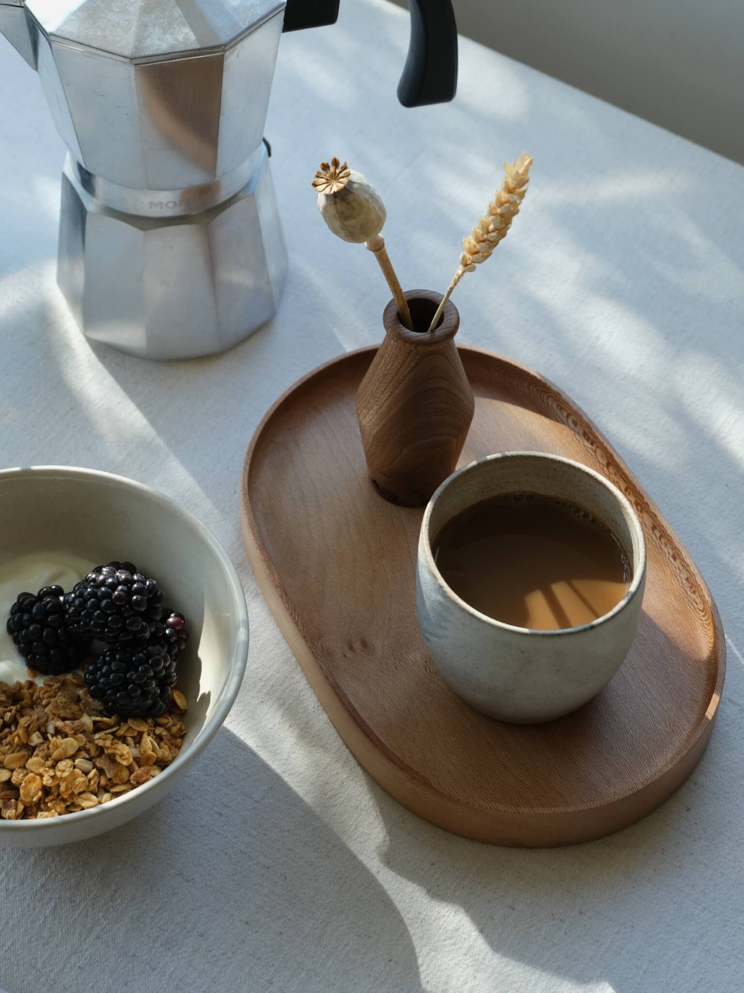 Oval tray made from London Plane wood