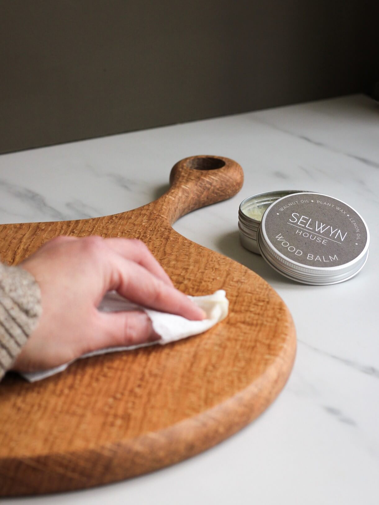 Natural Balm to care for wooden tableware and kitchenware