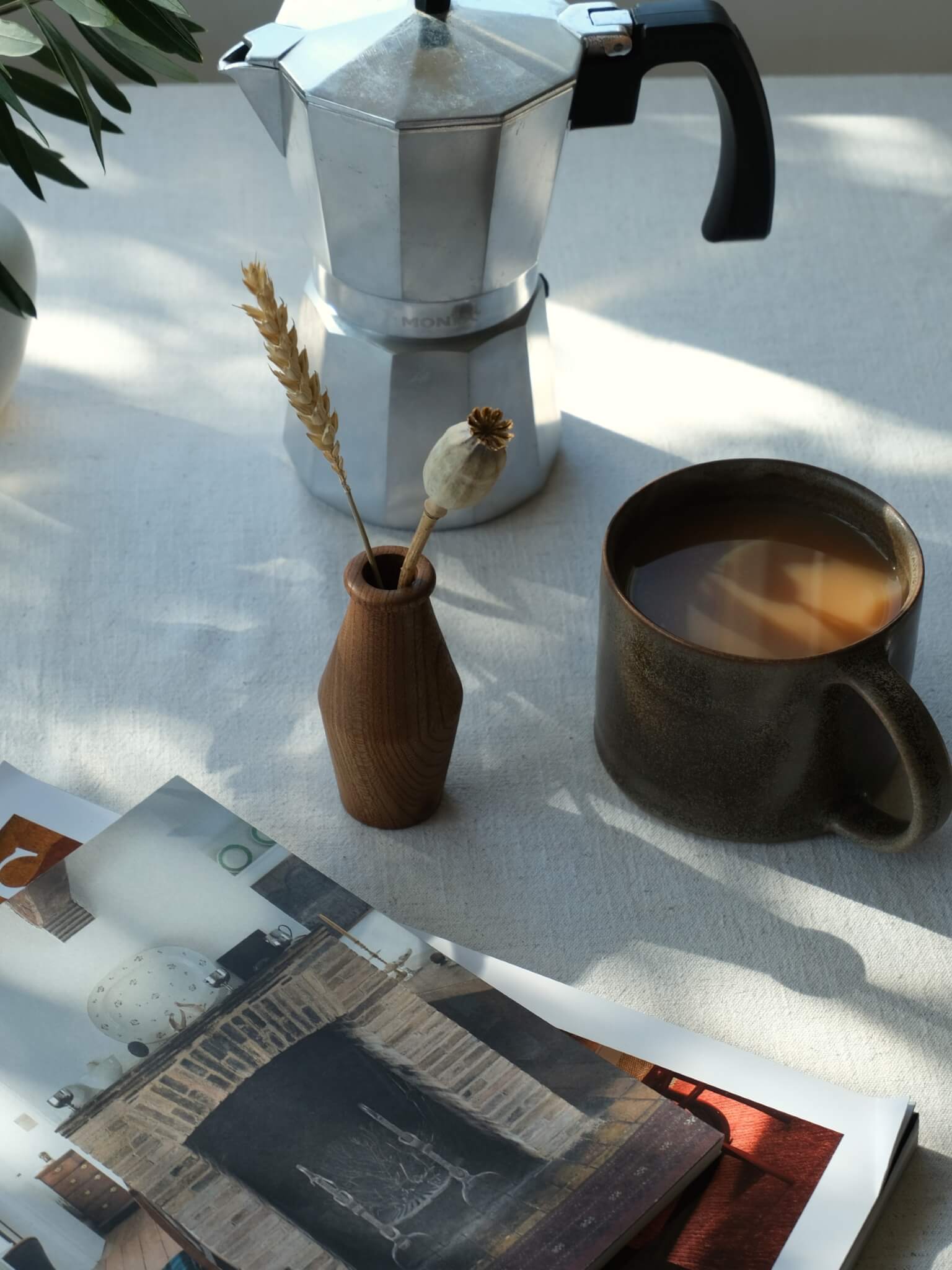 Little wooden vase crafted from elm