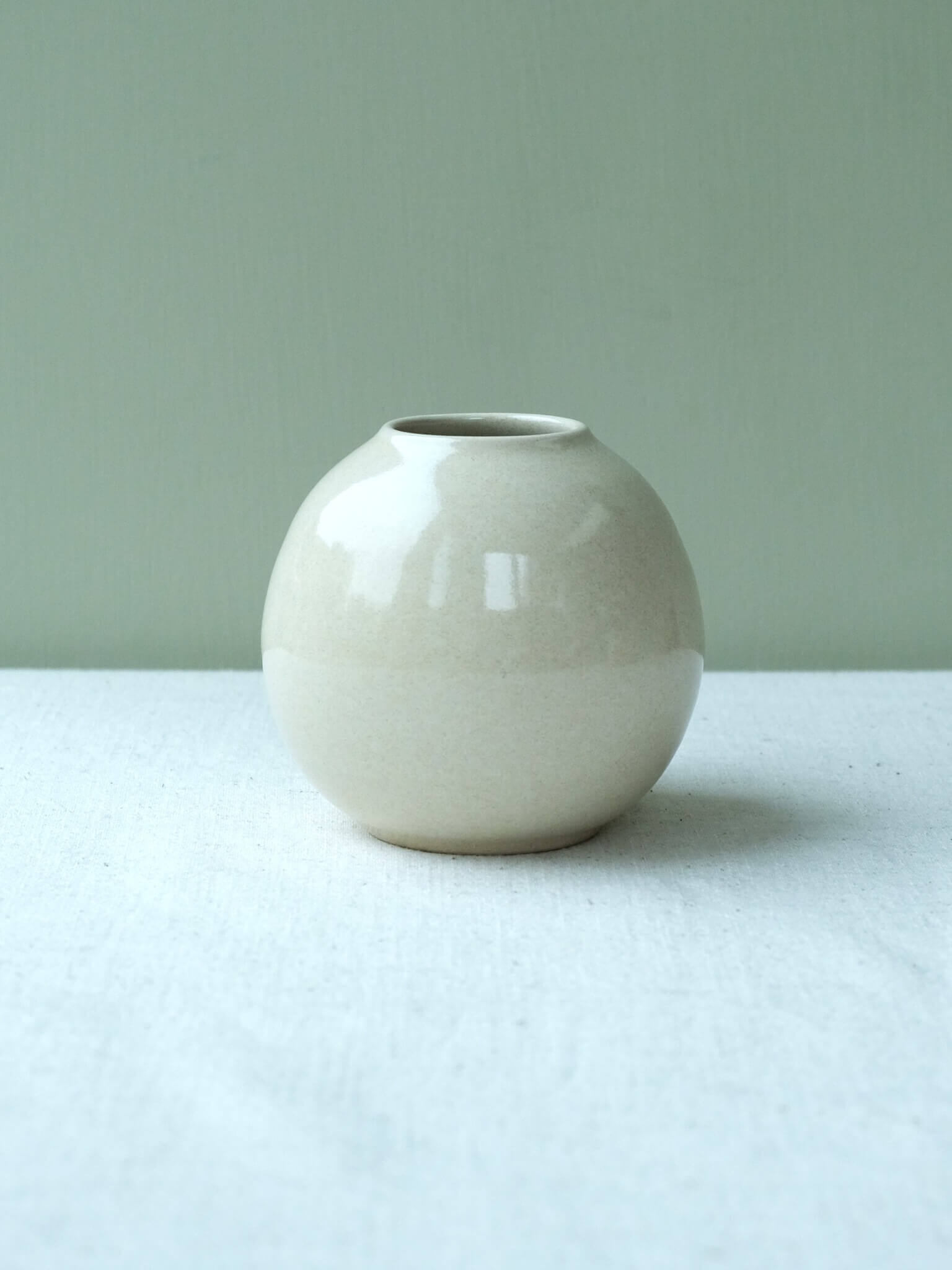 Ceramic orb vase by Sophia McEvoy