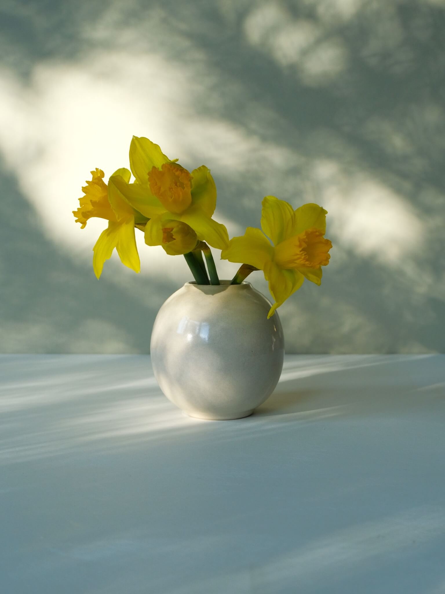 Ceramic orb vase by Sophia McEvoy