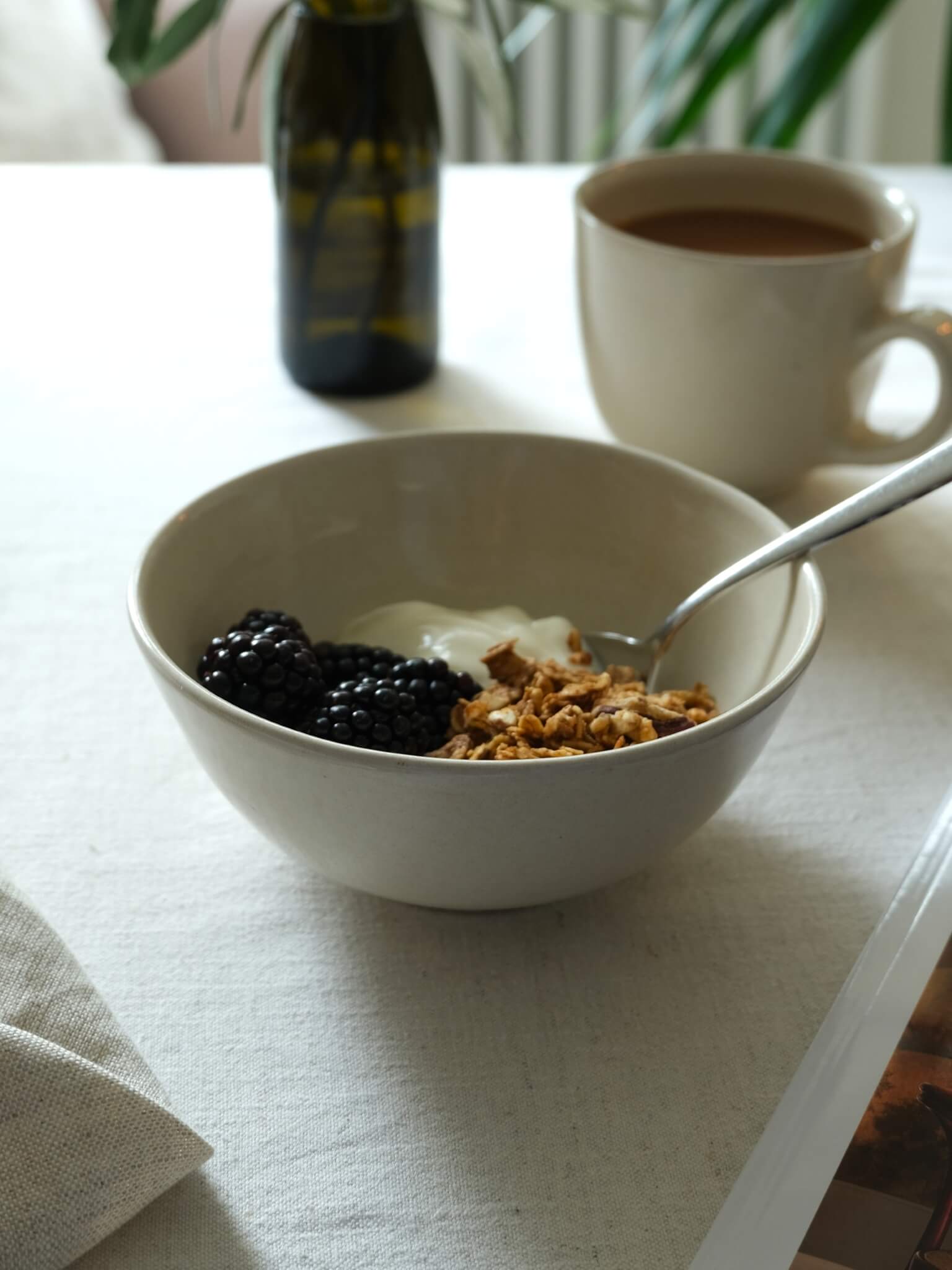 Ceramic bowl with buttermilk glaze, by Sophia McEvoy