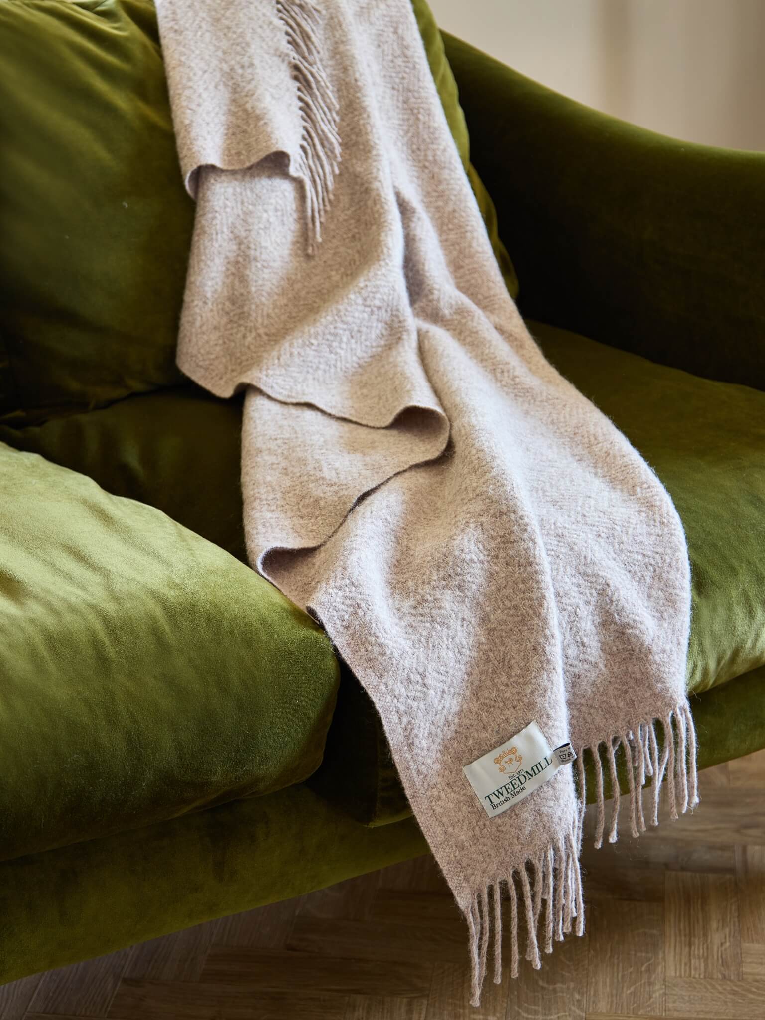 Pure New Wool Blanket (Warm Grey)